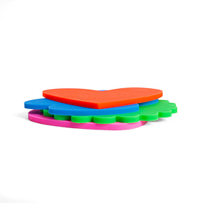 PACK OF 4 PLAYFUL COASTERS HF - Item1