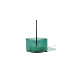 GREEN GLASS INCENSE BURNER HF - Item1