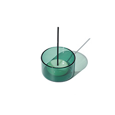 QUEMADOR DE INCIENSO DE CRISTAL VERDE HF