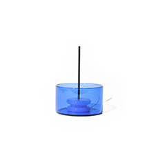 BLUE GLASS INCENSE BURNER HF - Item1