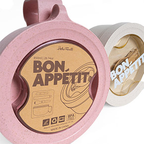 BEIGE ROUND BON APPÉTIT LUNCH BOX HF - Item2