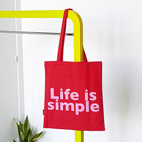 TOTE BAG LIFE IS SIMPLE ROJO HF - Ítem2