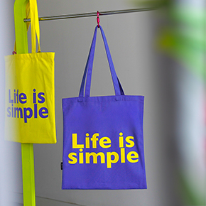 BLUE LIFE IS SIMPLE TOTE BAG HF - Item2
