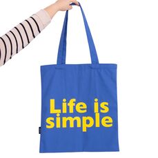 TOTE BAG LIFE IS SIMPLE AZUL HF