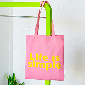 PINK LIFE IS SIMPLE TOTE BAG HF - Item2