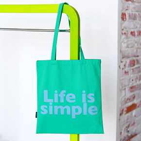 TOTE BAG LIFE IS SIMPLE VERDE HF - Ítem2