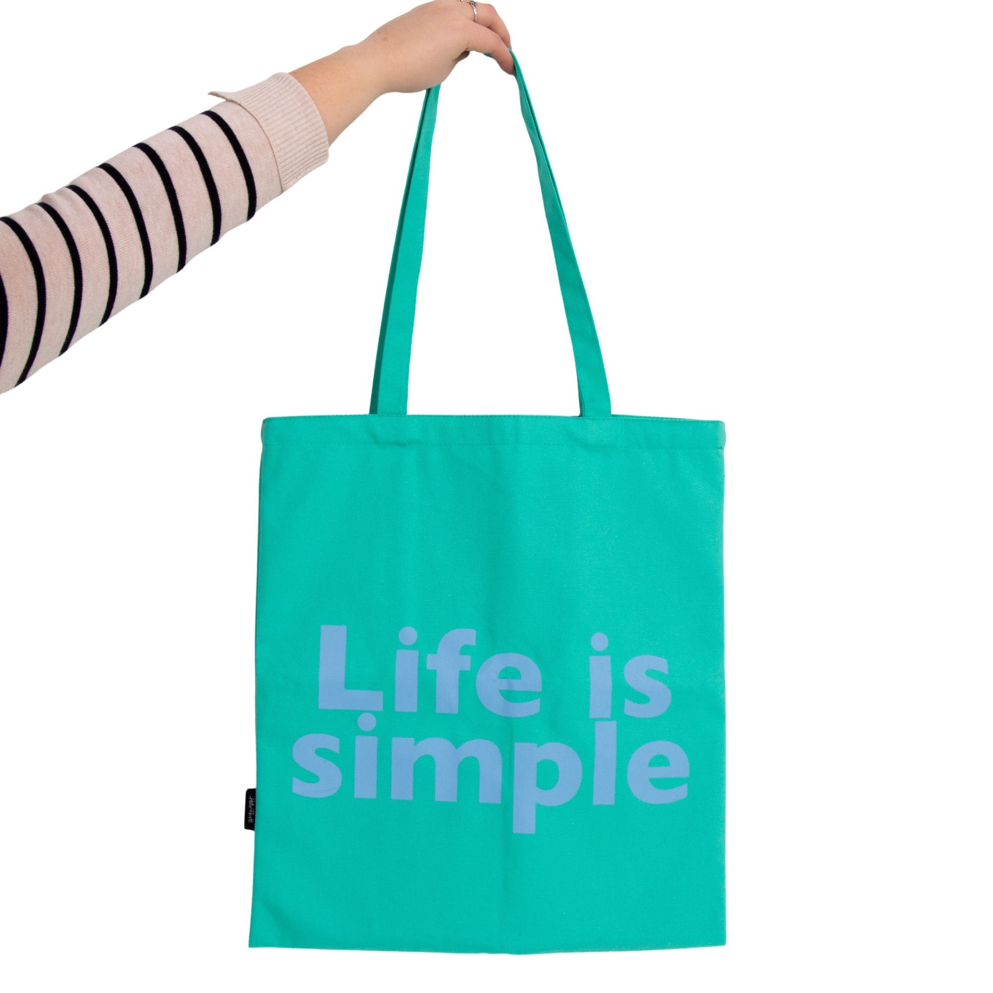 TOTE BAG LIFE IS SIMPLE VERDE HF