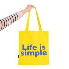 TOTE BAG LIFE IS SIMPLE AMARILLO HF