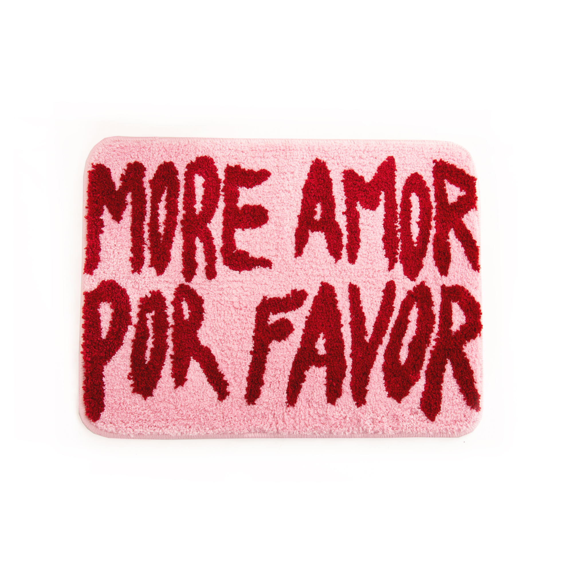 ALFOMBRA DE BAÑO MORE AMOR ROSA HF