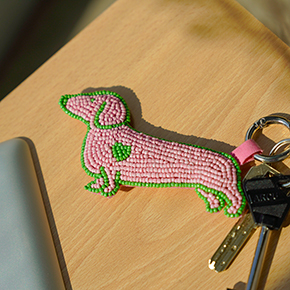 PINK TECKEL KEYCHAIN HF - Item1