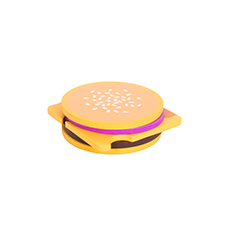 PACK OF 5 CLASSIC BURGER COASTERS HF