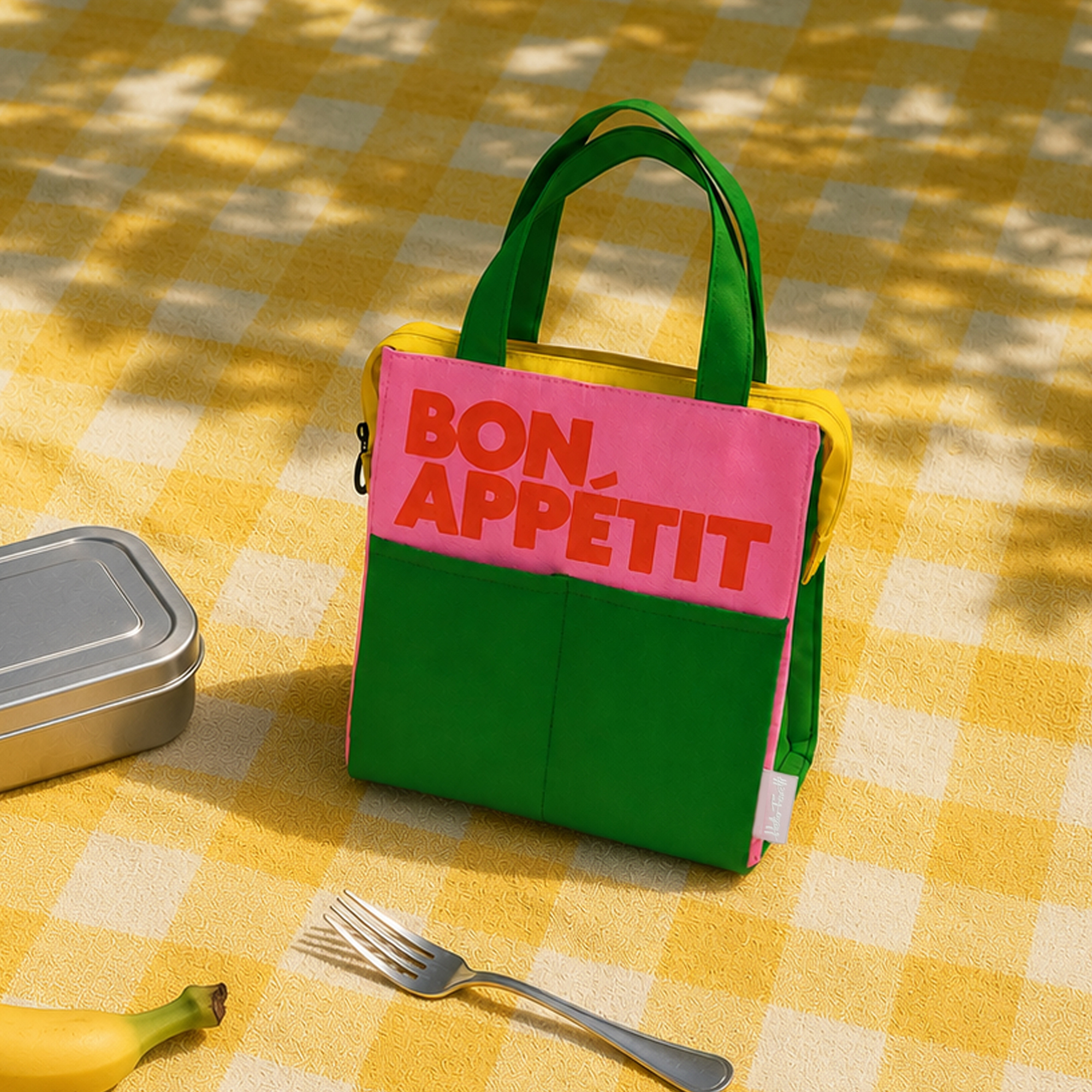 BOLSA DE ALMUERZO BON APPÉTIT MULTICOLOR ROSA HF