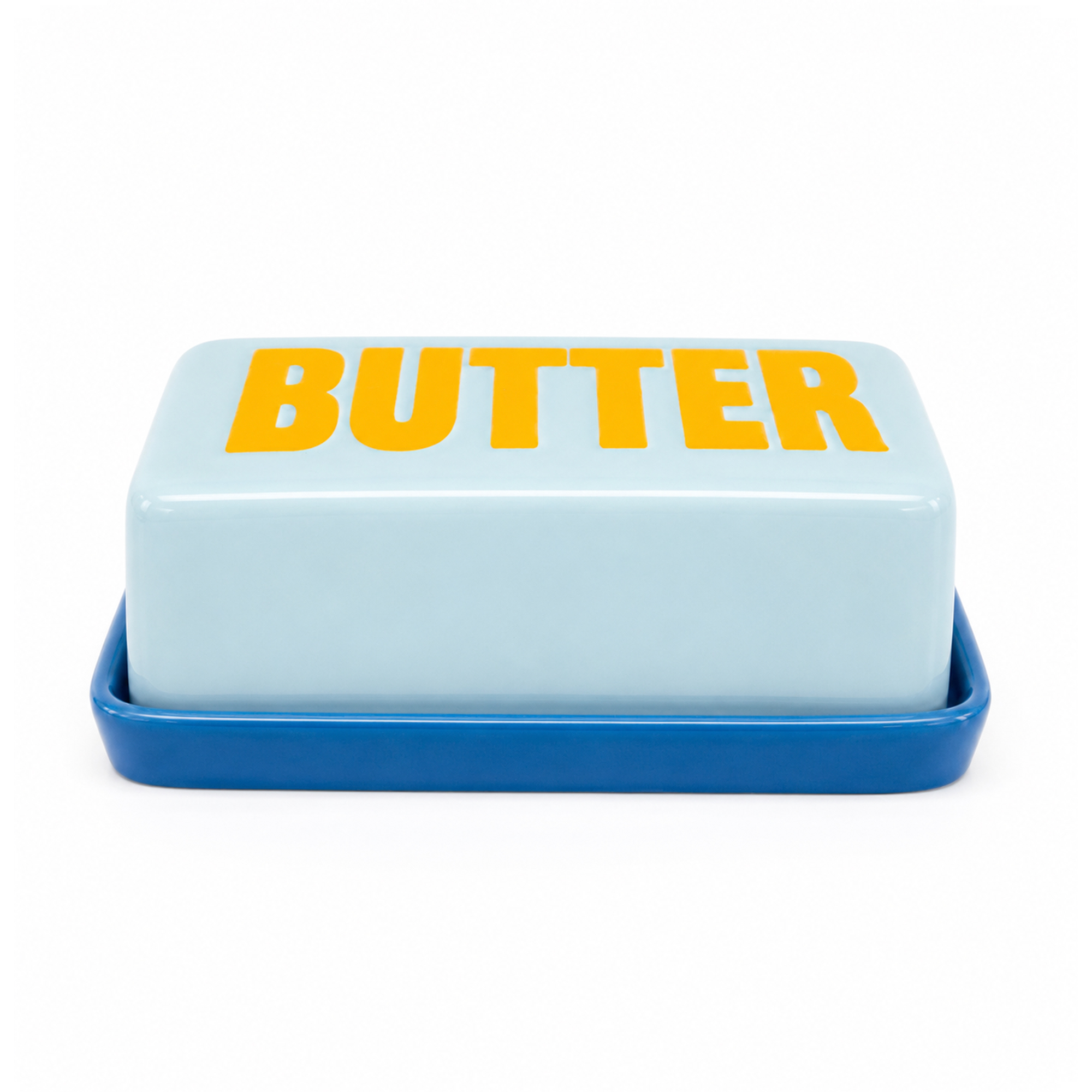 LIGHT BLUE BUTTER DISH HF