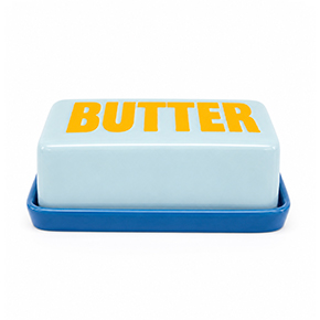 LIGHT BLUE BUTTER DISH HF