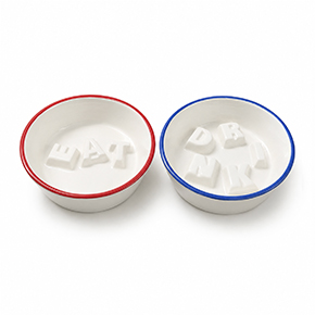PACK OF 2 RED AND BLUE PET BOWLS HF - Item1
