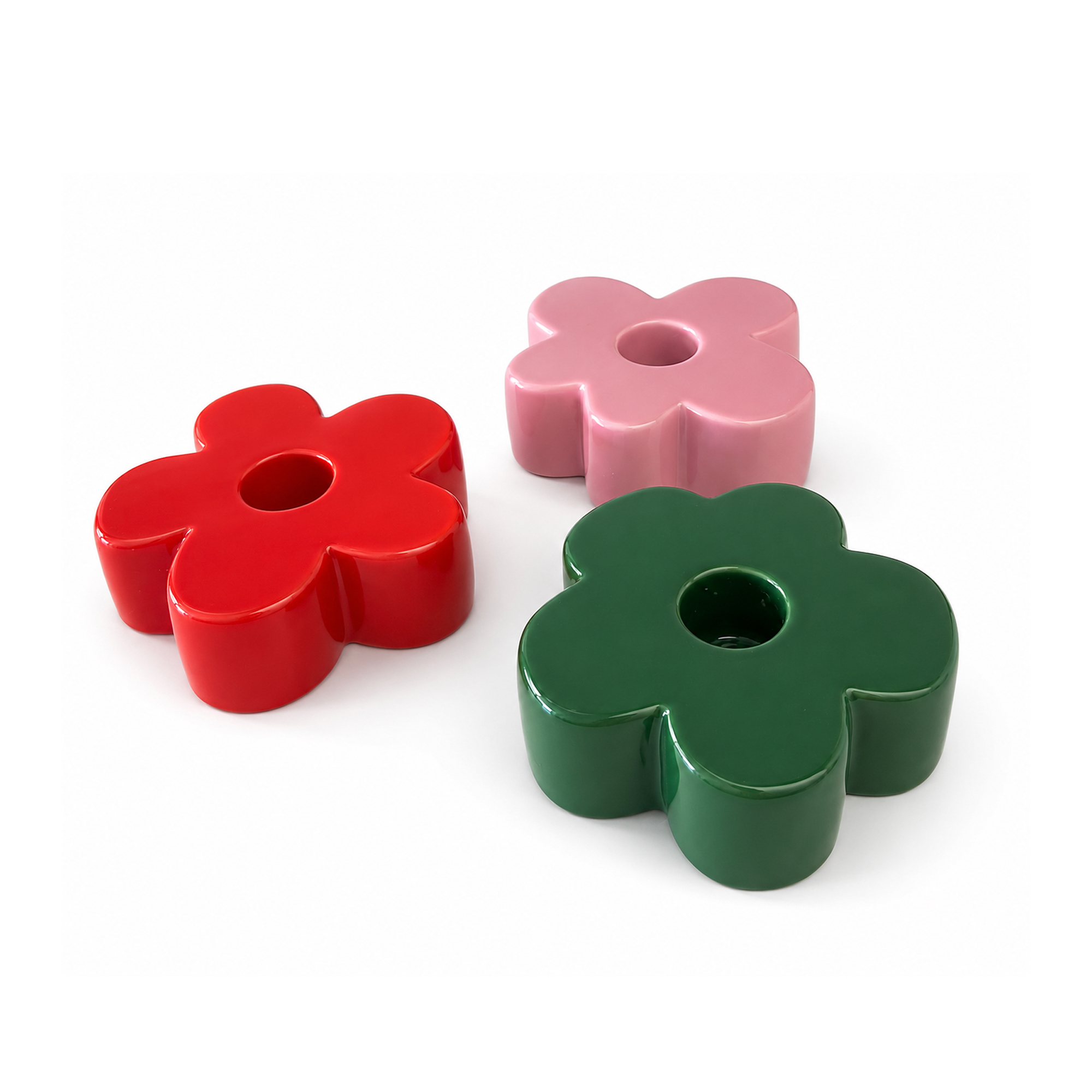 PACK DE 3 CANDELABROS MACRO FLOWER HF