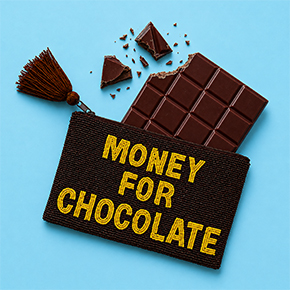 MONEY FOR CHOCOLATE CLUTCH HF