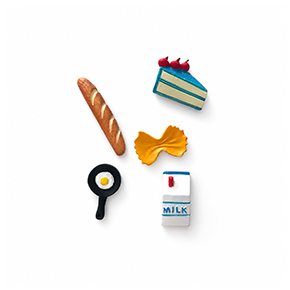 BREAKFAST EDITION SET OF 5 MAGNETS HF - Item1