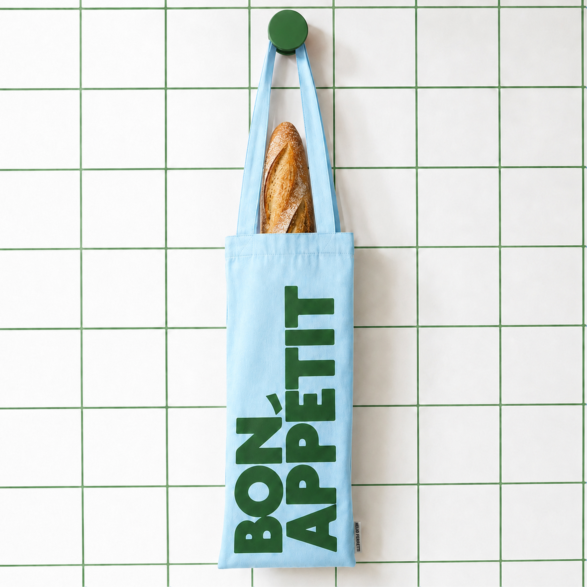TOTE BAG WINE & BAGUETTE BON APPÉTIT CELESTE HF