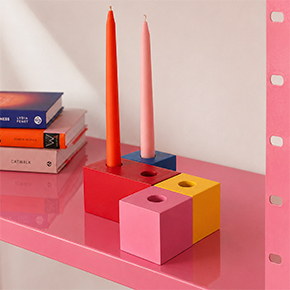RAINBOW PACK OF 4 CANDLE HOLDERS HF