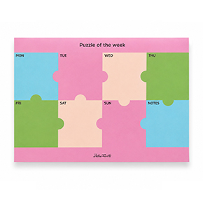 GREEN A4 PUZZLE WEEKLY PLANNER HF