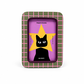 STRIPED SUPERSTAR CAT PHOTO FRAME HF