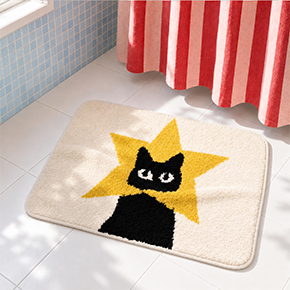 ALFOMBRA DE BAÑO GATO SUPERSTAR HF