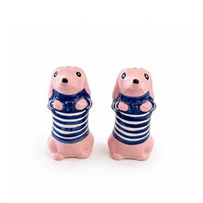 VENETIAN DACHSHUND SALT & PEPPER SHAKERS HF - Item1