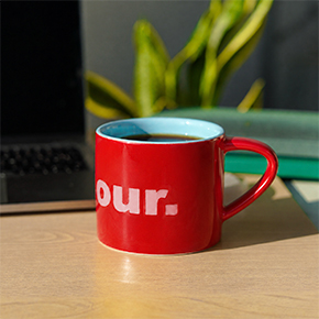 RED BONJOUR MUG HF