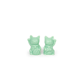 SALT AND PEPPER LUCKY CAT HF