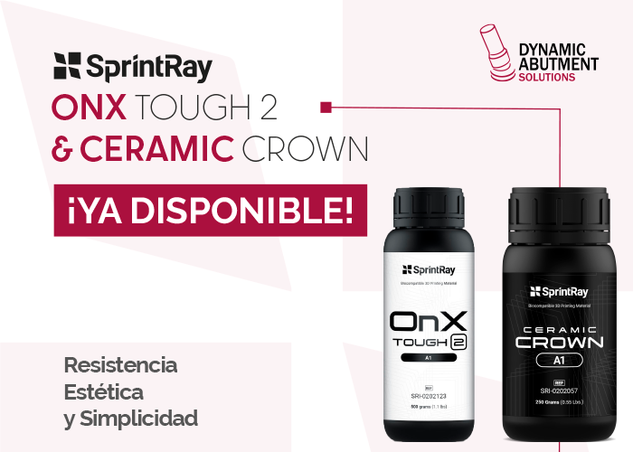 OnX Tough 2 and Ceramic Crown 3D printing resins from SprintRay