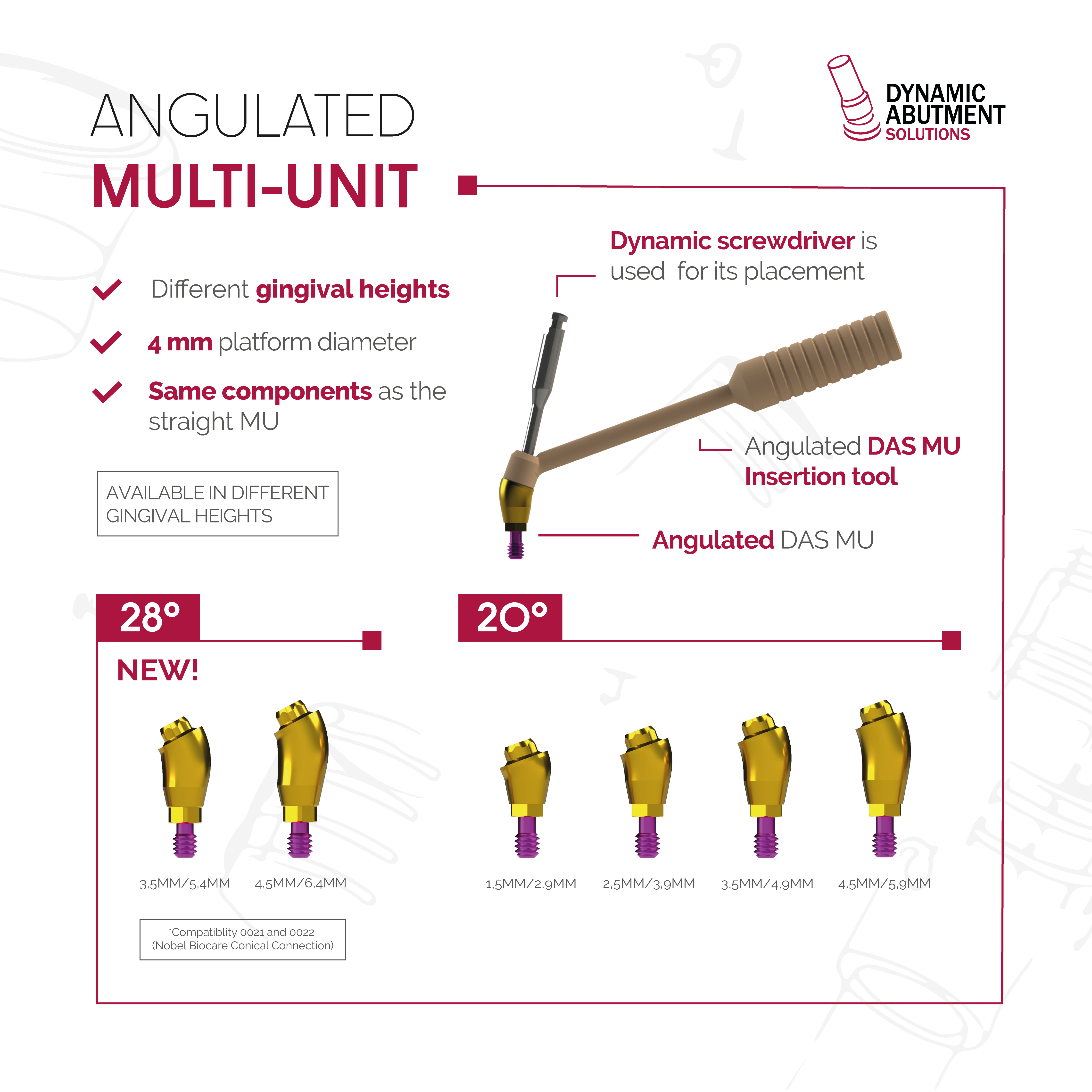 Multi-Unit Angulated 28º