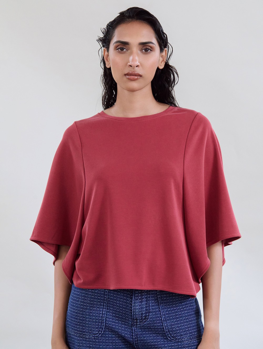 Camiseta modal manga murcielago