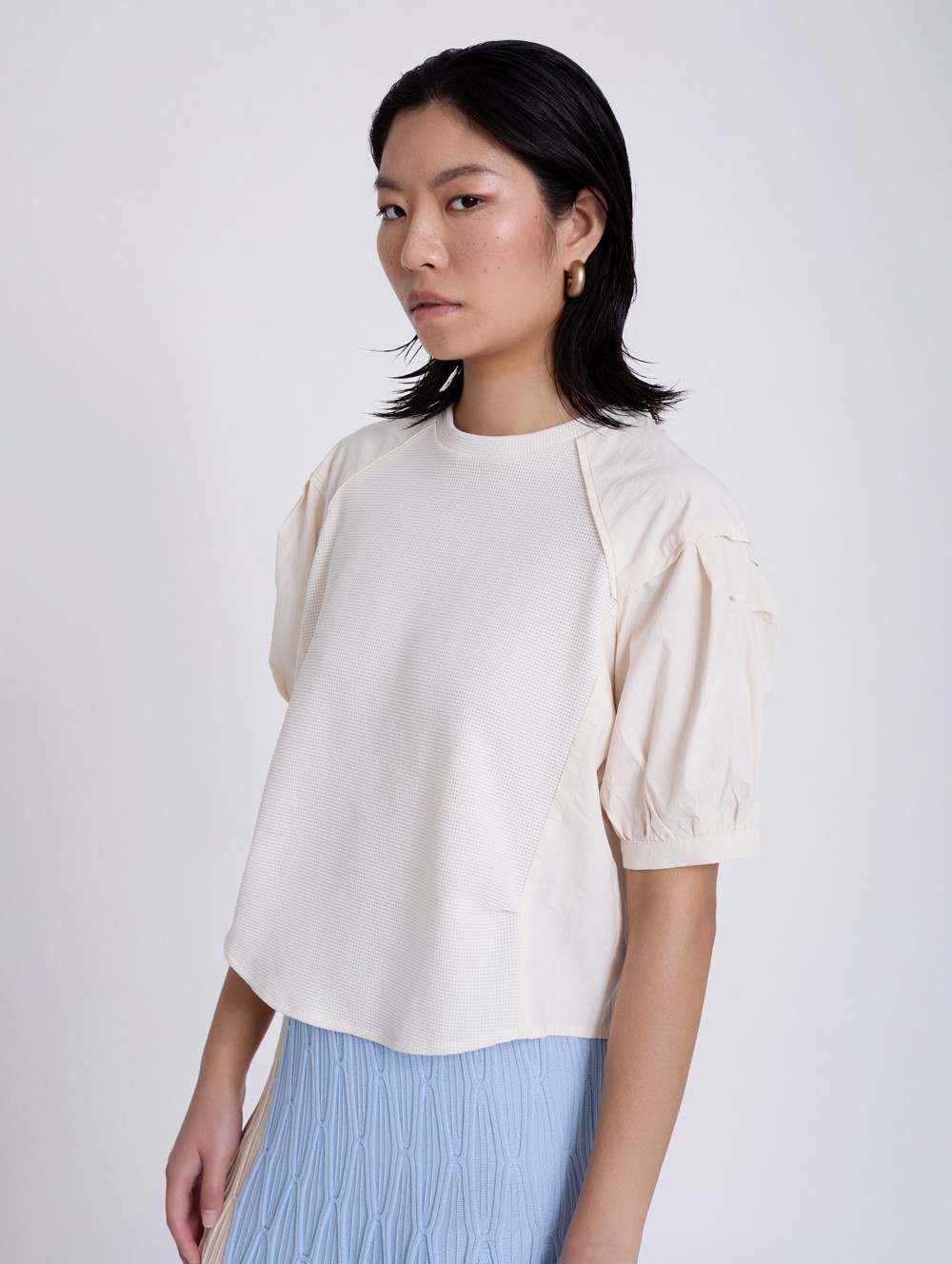 Camiseta bimateria popelín 1