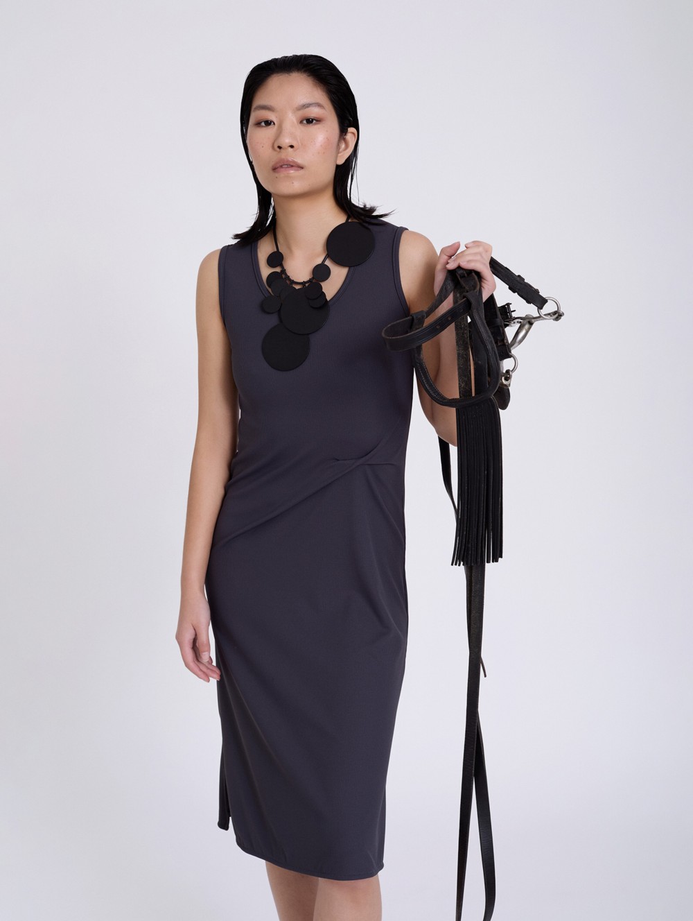 Vestido de tirantes y frunce 2