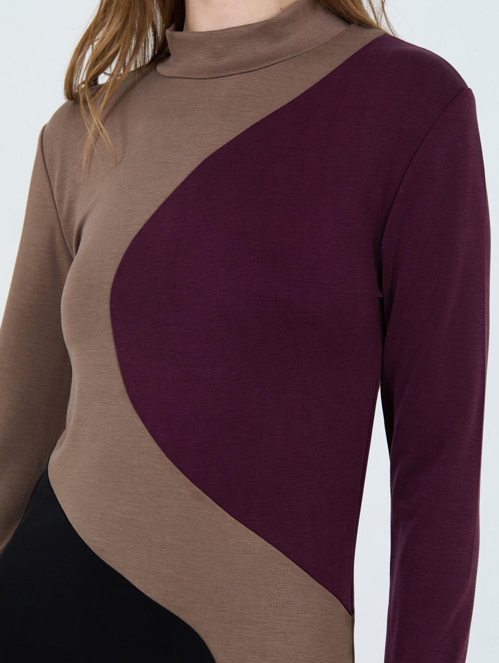 Vestido midi tricolor 3