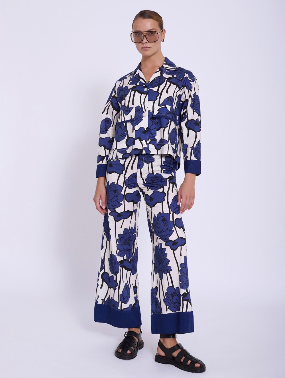 Camisa algodón print flores 5