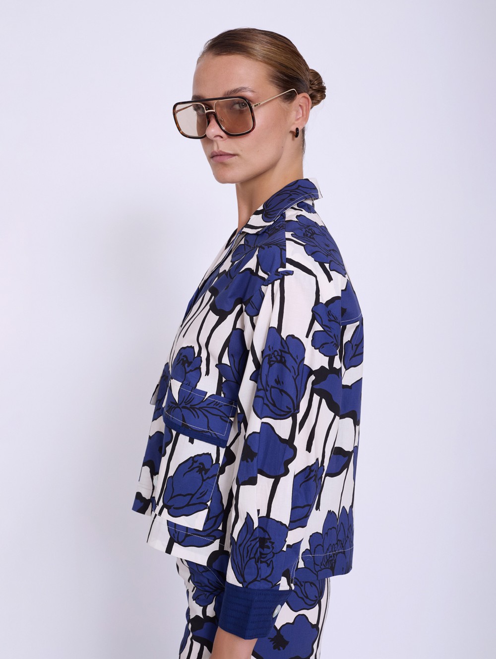 Camisa algodón print flores 3