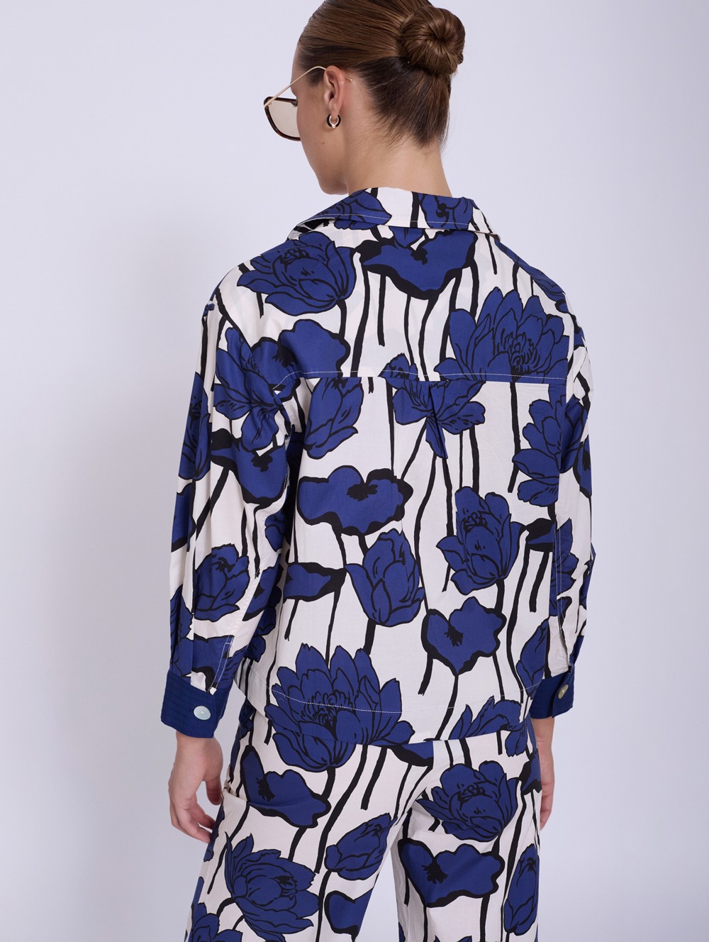 Camisa algodón print flores 4