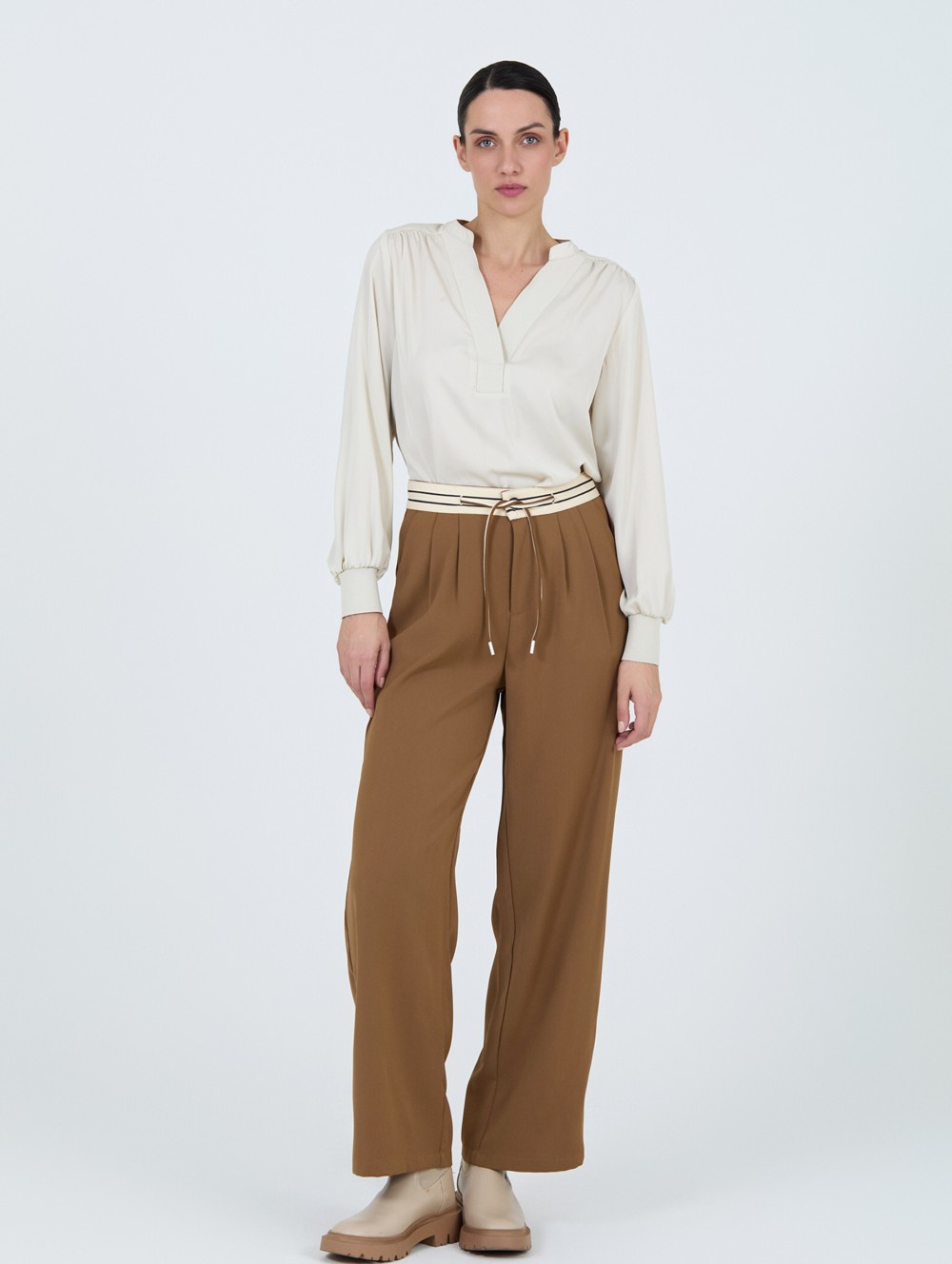 Blouse satinée côtelée 2