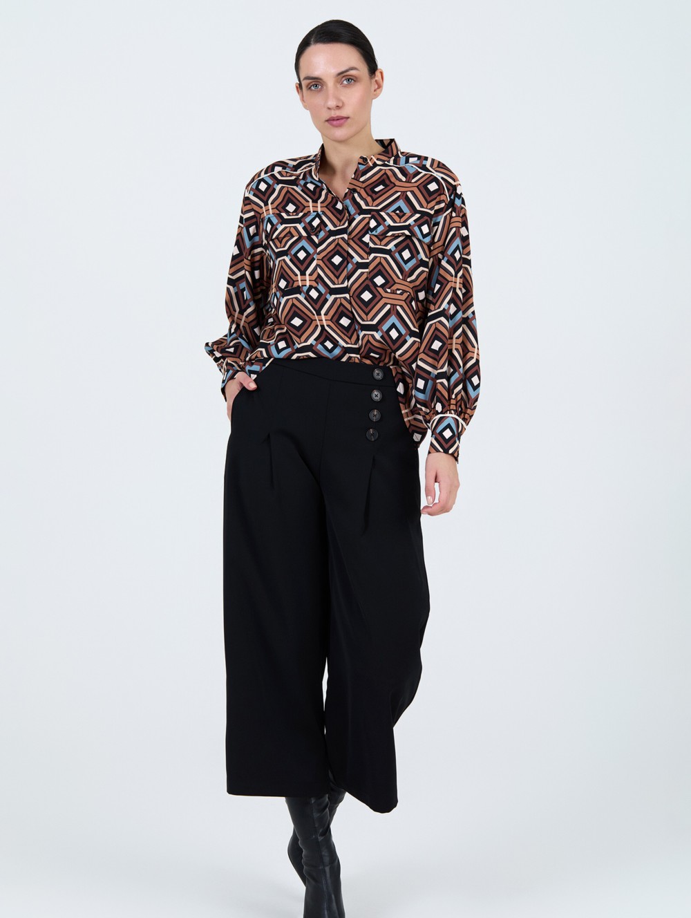 Blouse à imprimé géométrique 5