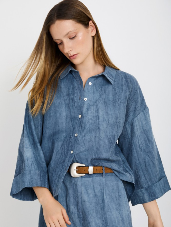 Linen sleeve shirt