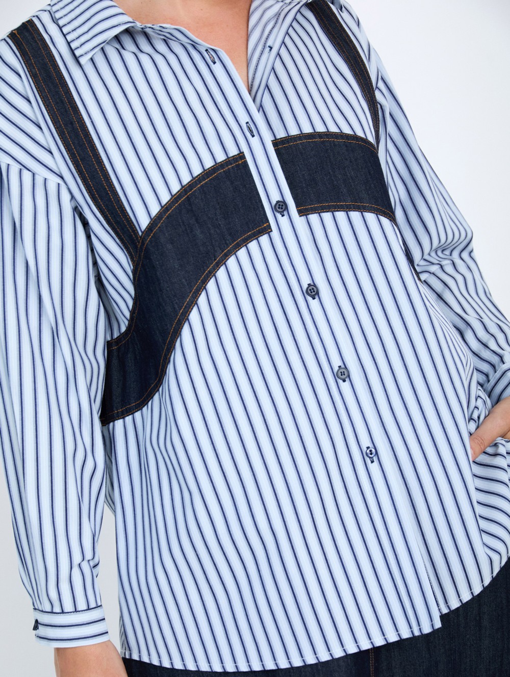 Striped shirt with straps