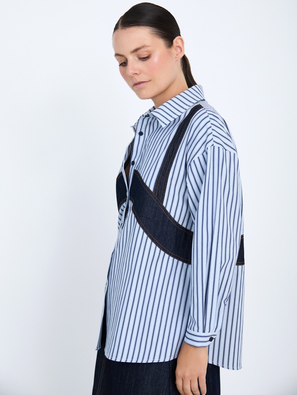 Striped shirt with straps