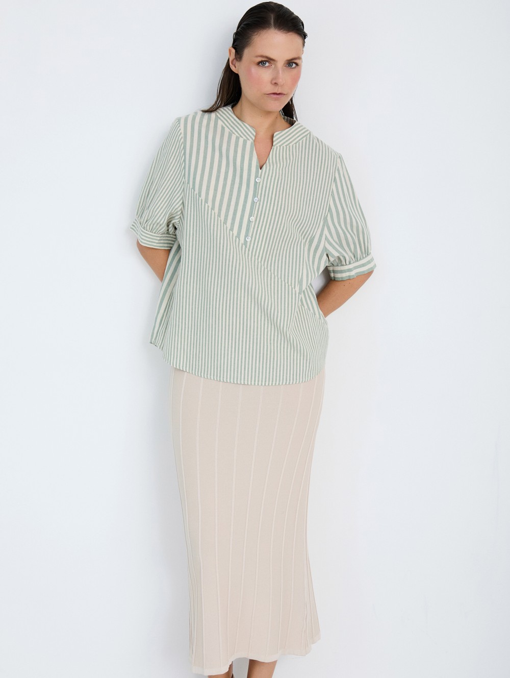 Camisa rayas combinadas