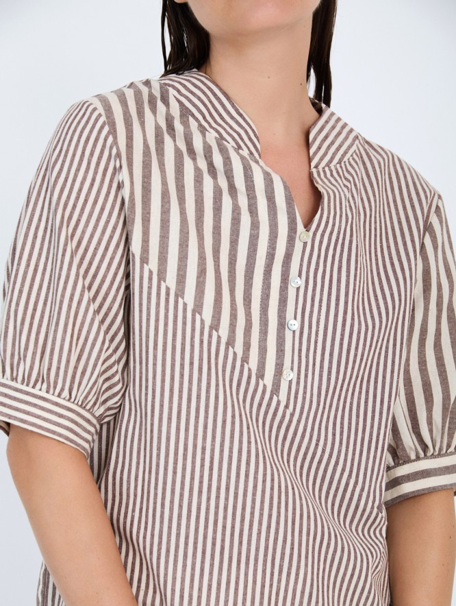 Combined stripes shirt