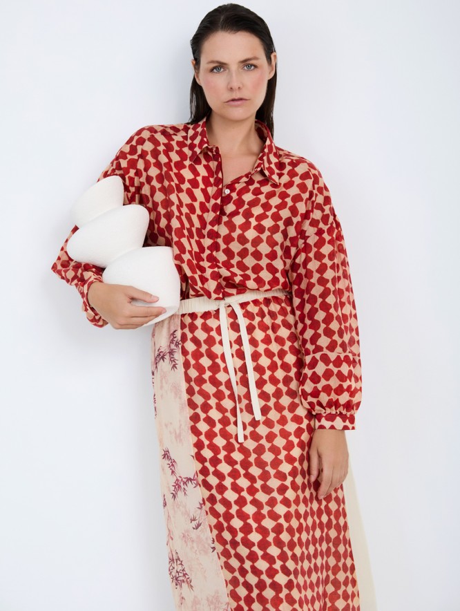 Camisa fluida estampada