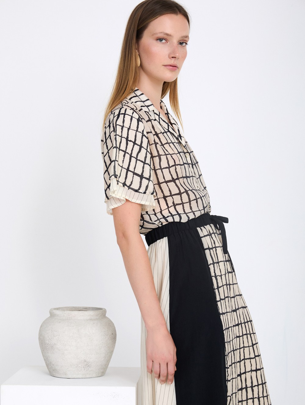 Checkered printed shirt