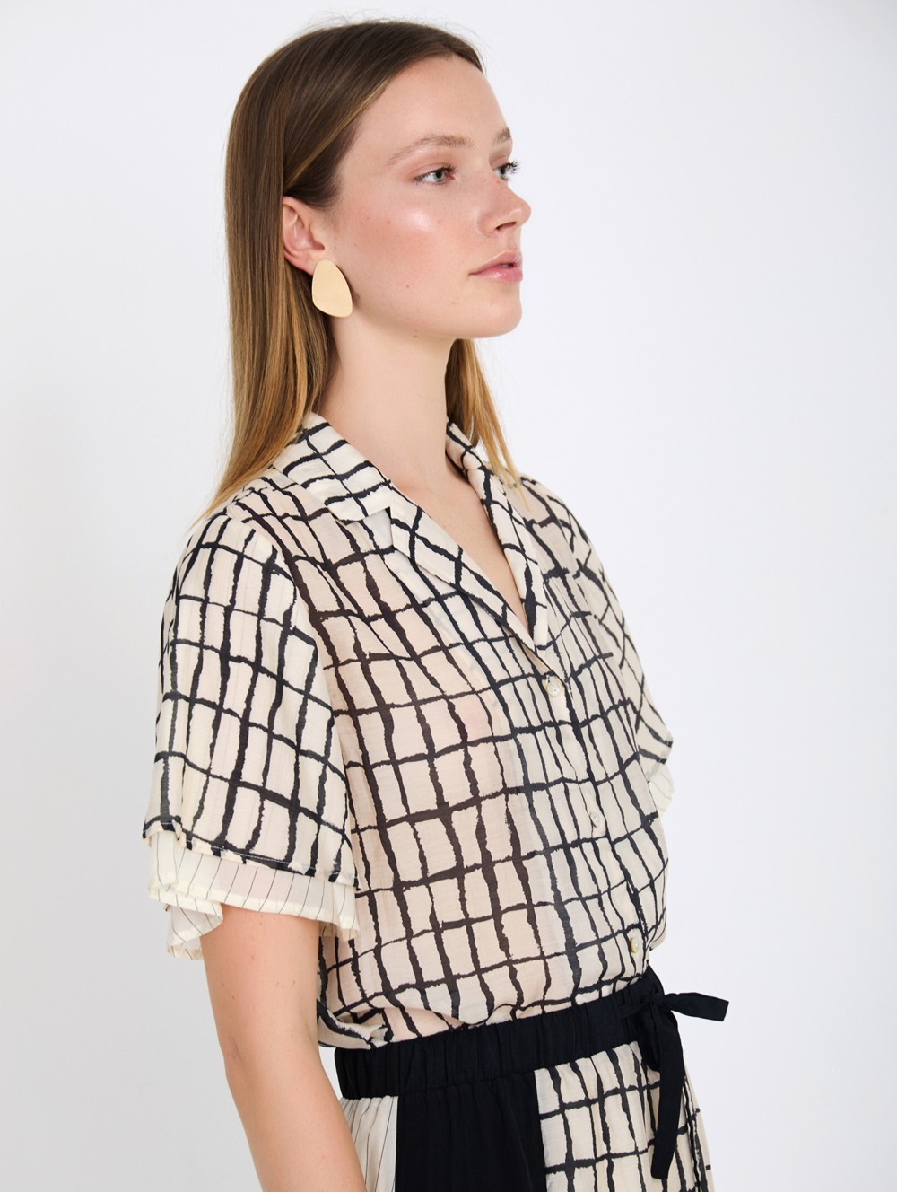 Checkered printed shirt