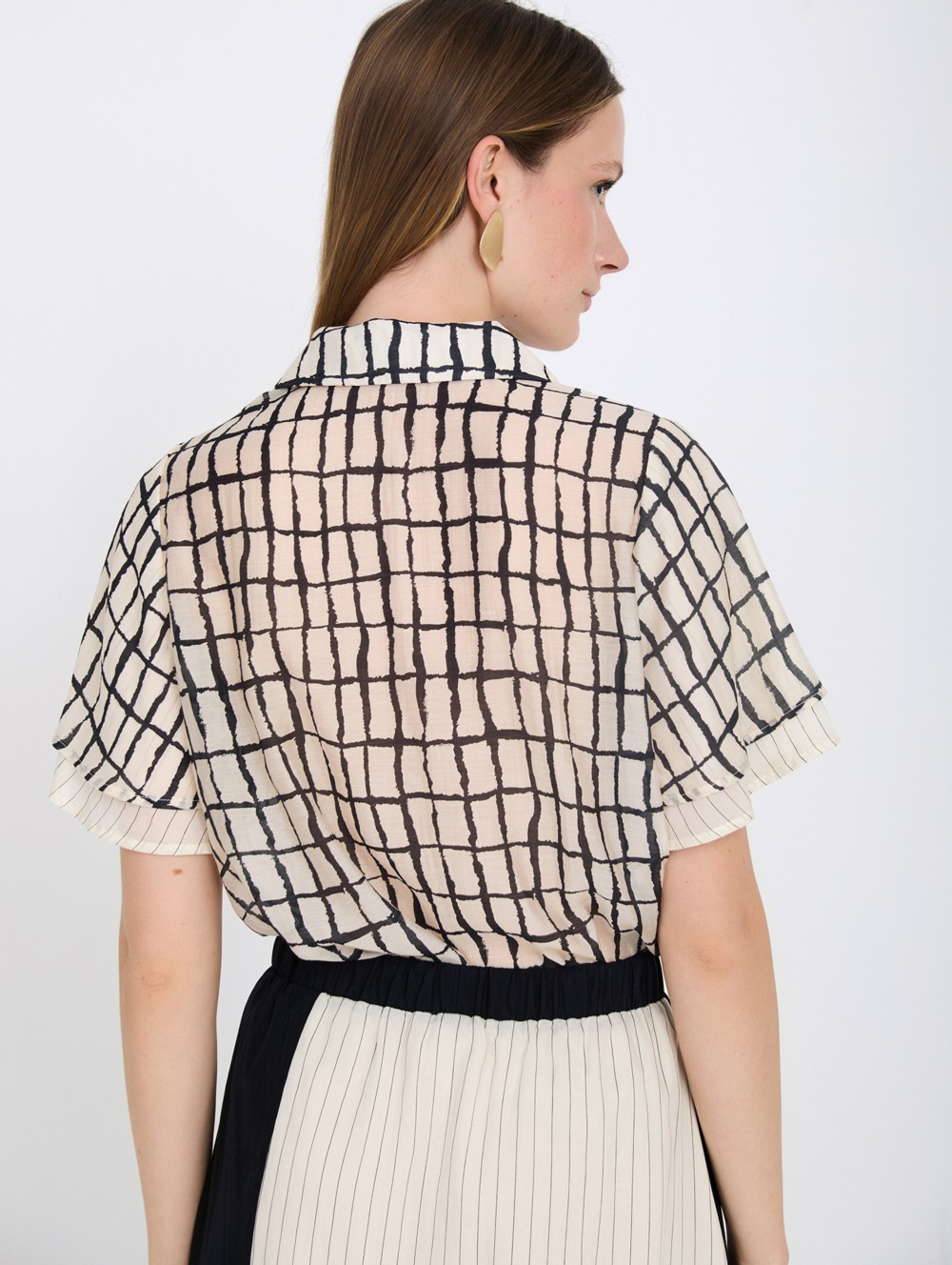 Checkered printed shirt